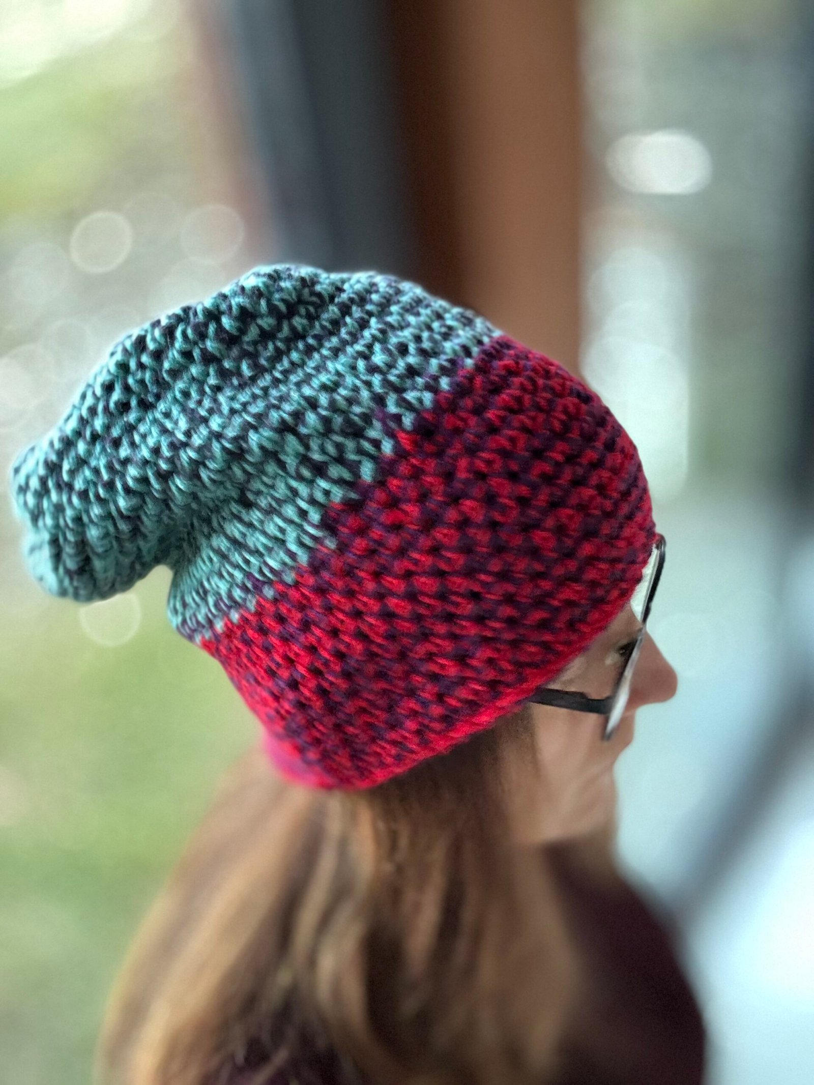 Kolorowa czapka długa